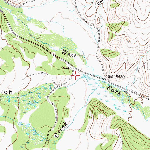 Topographic Map of Emerine Gulch, MT