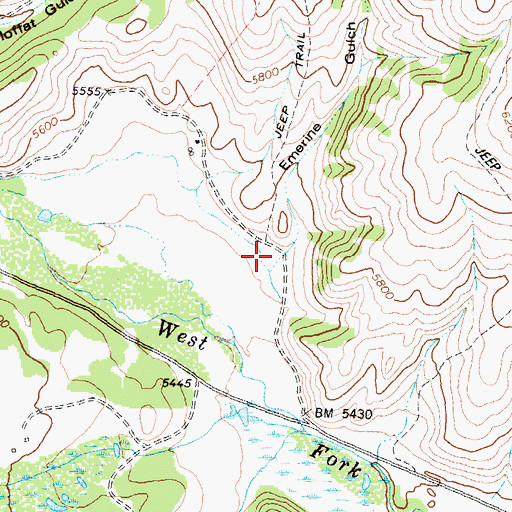 Topographic Map of Emerine Gulch, MT