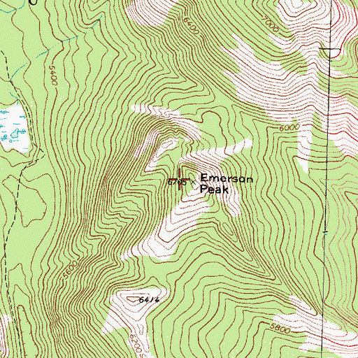 Topographic Map of Emerson Peak, MT