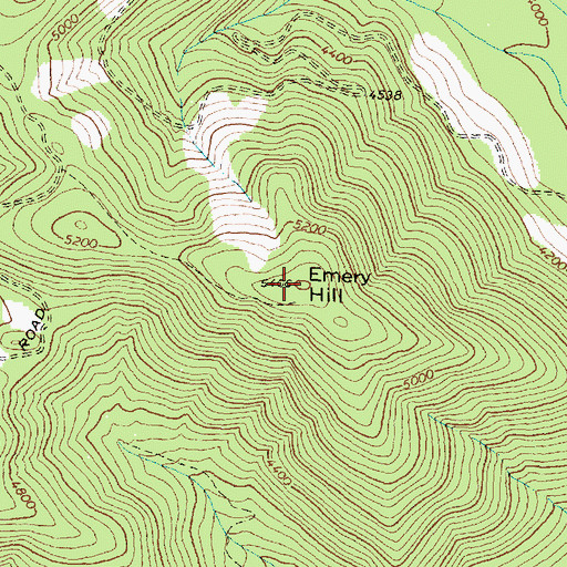 Topographic Map of Emery Hill, MT