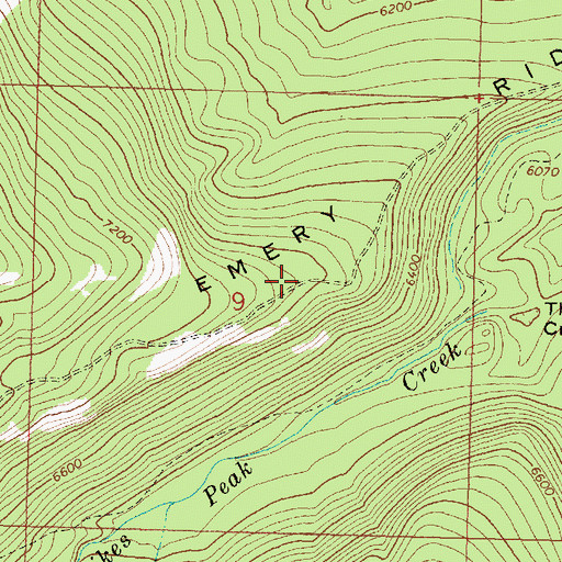 Topographic Map of Emery Ridge, MT