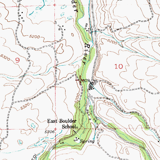 Topographic Map of Enos Creek, MT