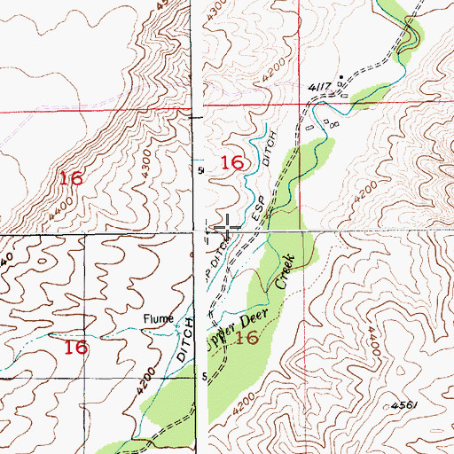 Topographic Map of Esp Ditch, MT