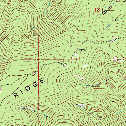 Topographic Map of Ettien Ridge, MT