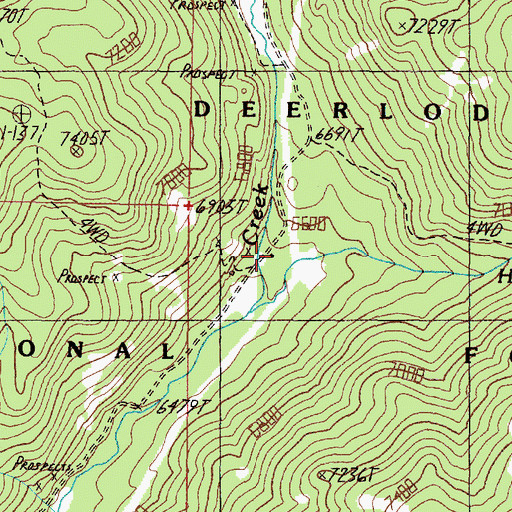 Topographic Map of Eva May Mine, MT