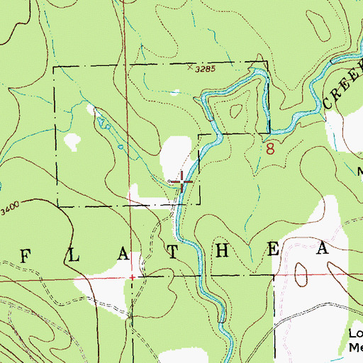 Topographic Map of Evers Creek, MT