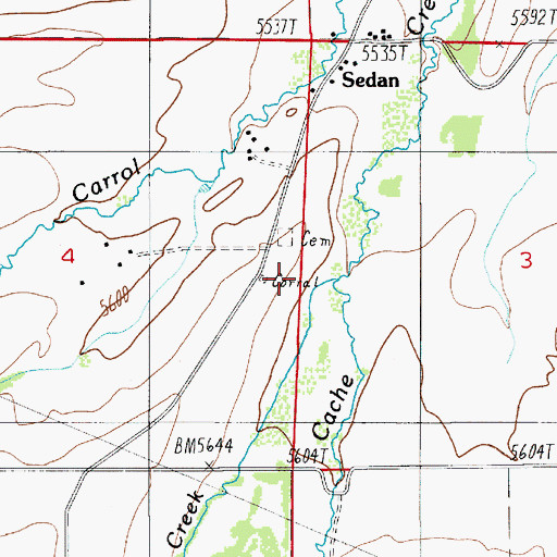 Topographic Map of Fairy Creek, MT