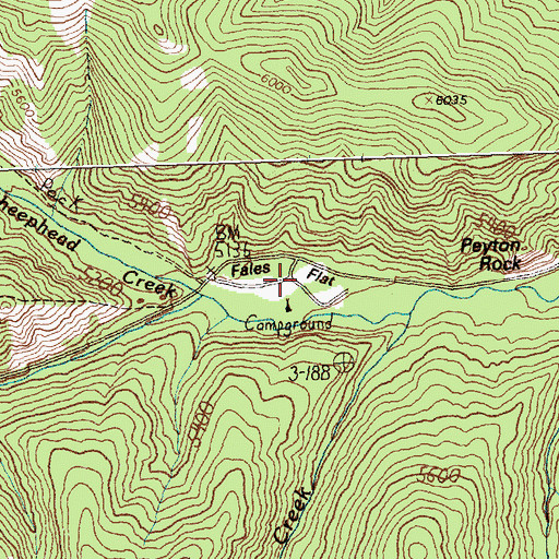 Topographic Map of Fales Flat, MT