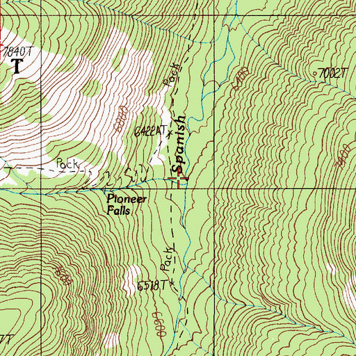 Topographic Map of Falls Creek, MT