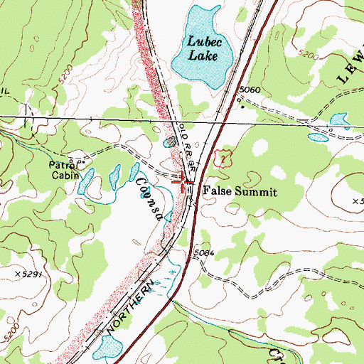 Topographic Map of False Summit, MT