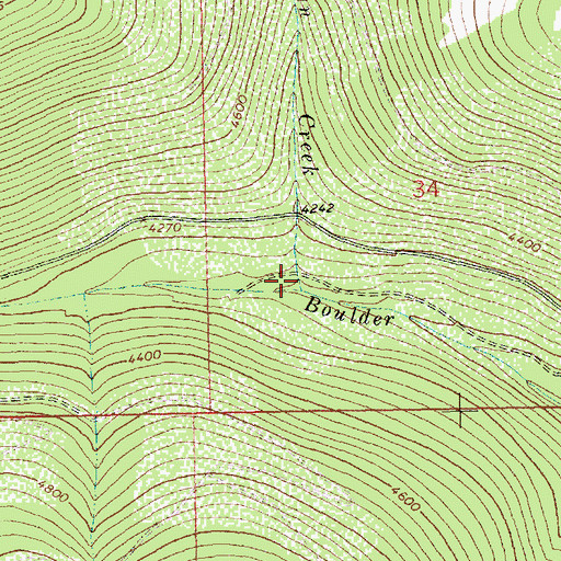 Topographic Map of Fan Creek, MT