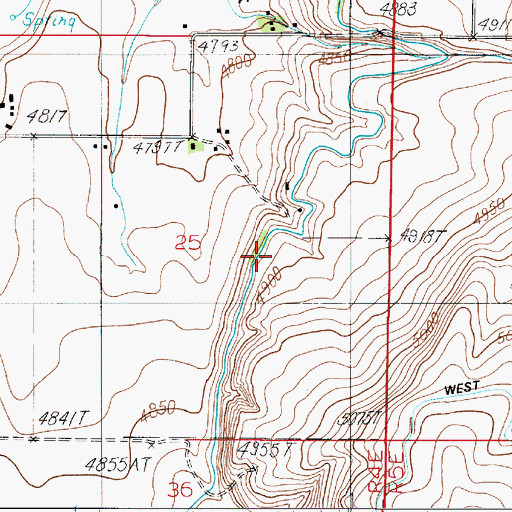 Topographic Map of Farmers Canal, MT