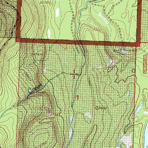 Topographic Map of Fatty Creek, MT