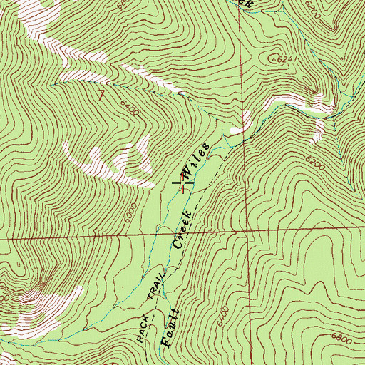Topographic Map of Fault Creek, MT