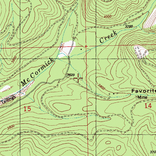 Topographic Map of Favorite Gulch, MT