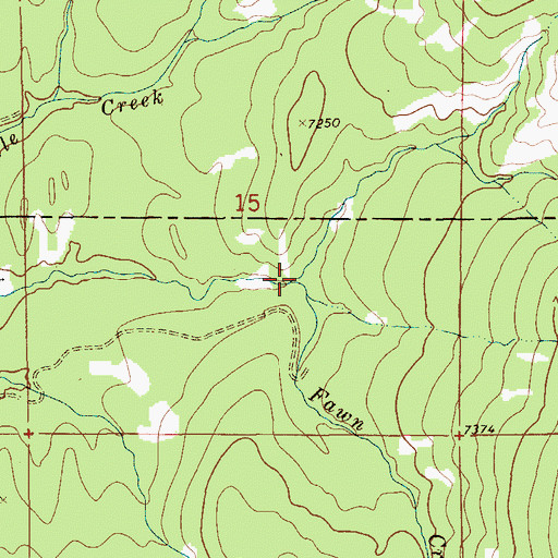 Topographic Map of Fawn Creek, MT