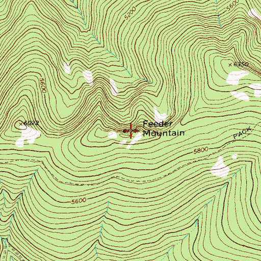 Topographic Map of Feeder Mountain, MT