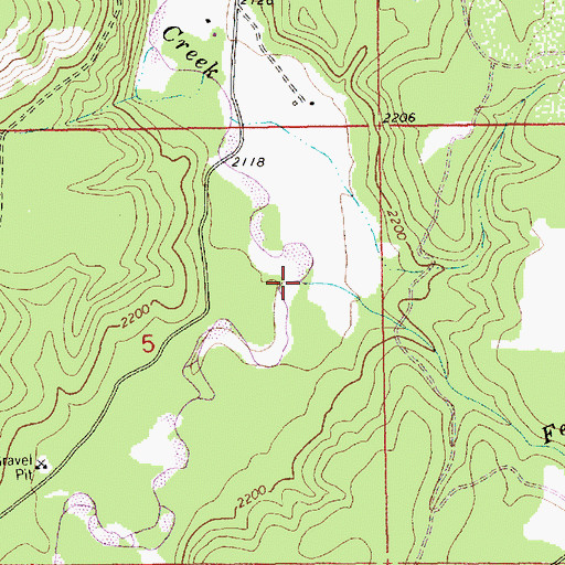 Topographic Map of Felix Creek, MT