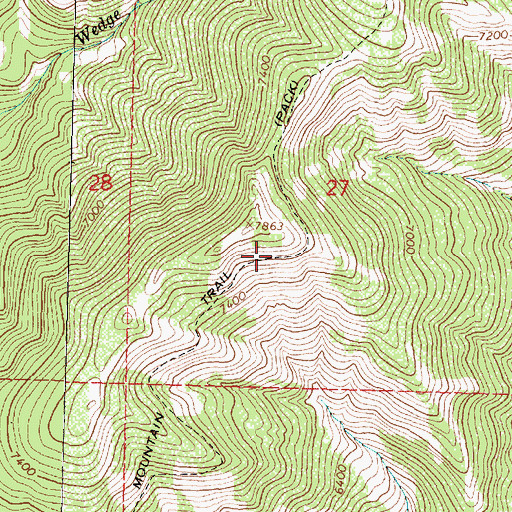 Topographic Map of Fenn Mountain Trail, MT