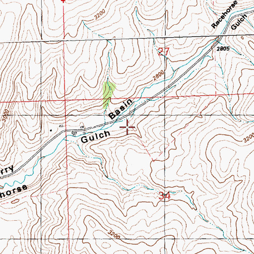 Topographic Map of Ferry Basin, MT