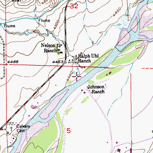 Topographic Map of Ferry Creek, MT