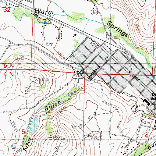 Topographic Map of Fifer Gulch, MT