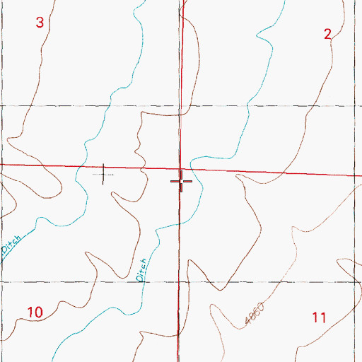 Topographic Map of Fifer-Cummock Ditch, MT