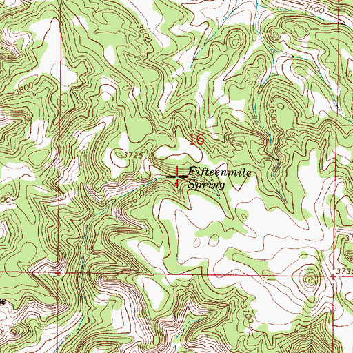 Topographic Map of Fifteenmile Spring, MT