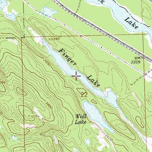Topographic Map of Finger Lake, MT