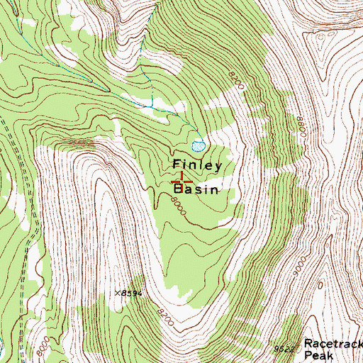 Topographic Map of Finley Basin, MT