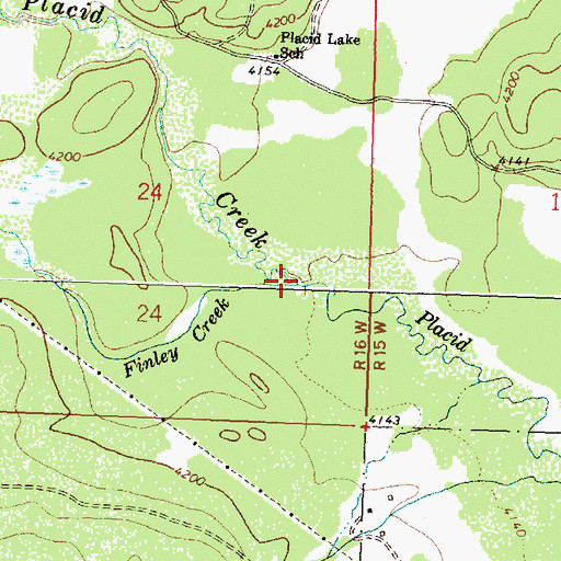 Topographic Map of Finley Creek, MT