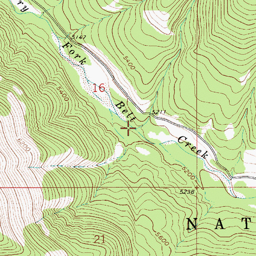 Topographic Map of Finn Creek, MT