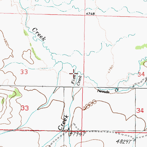 Topographic Map of Finn Creek, MT