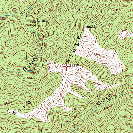 Topographic Map of Fire Ridge, MT