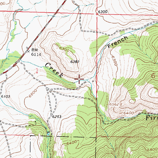Topographic Map of First Chance Creek, MT