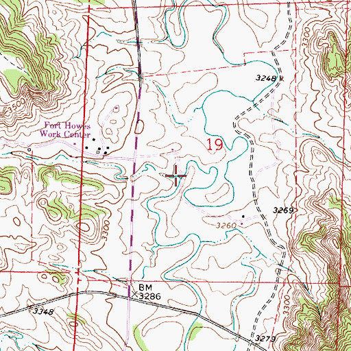 Topographic Map of First Creek, MT