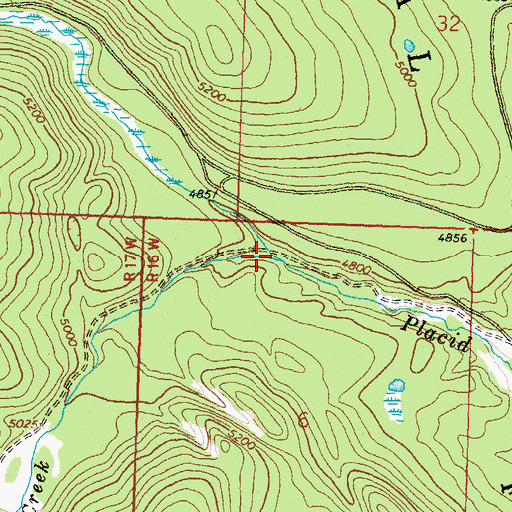 Topographic Map of First Creek, MT