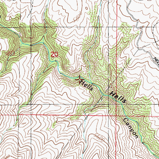 Topographic Map of First Creek, MT