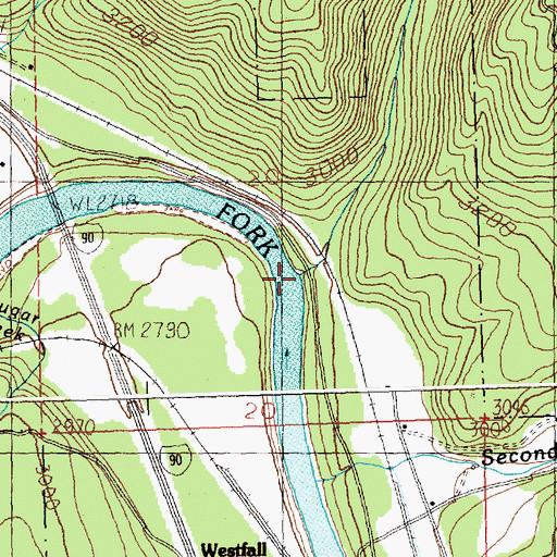 Topographic Map of First Creek, MT