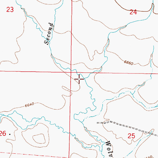 Topographic Map of First Wolverine Creek, MT