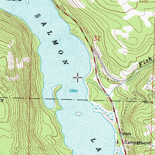 Topographic Map of Fish Creek, MT