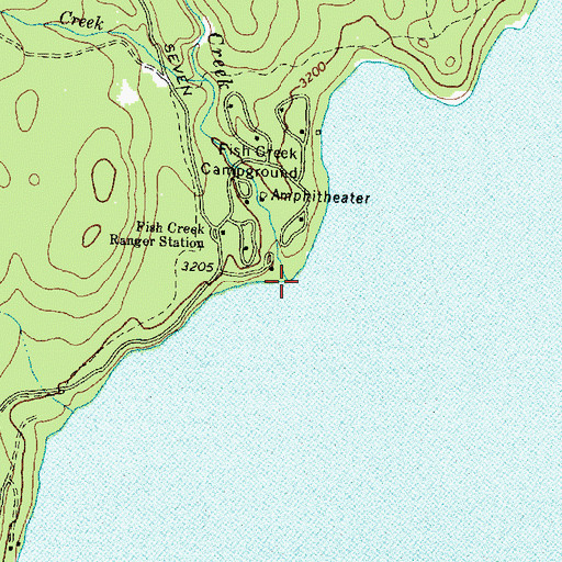 Topographic Map of Fish Creek, MT