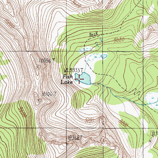 Topographic Map of Fish Lake, MT