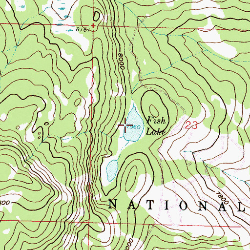 Topographic Map of Fish Lake, MT