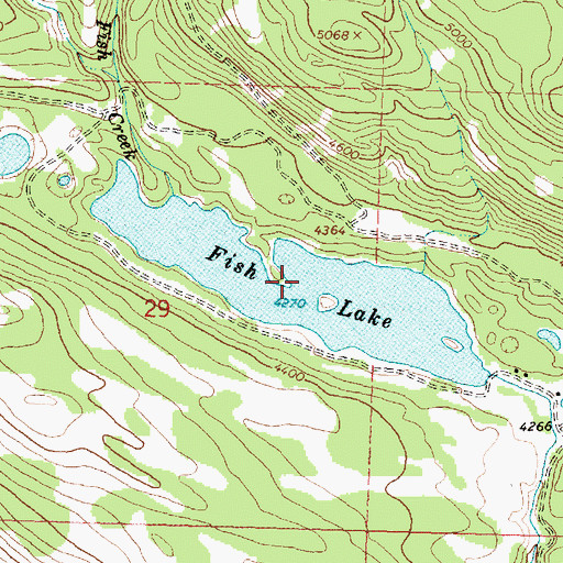 Topographic Map of Big Sky Lake, MT