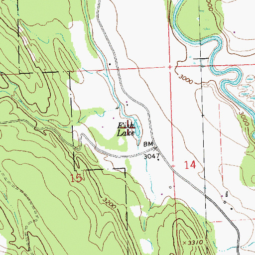 Topographic Map of Fish Lake, MT