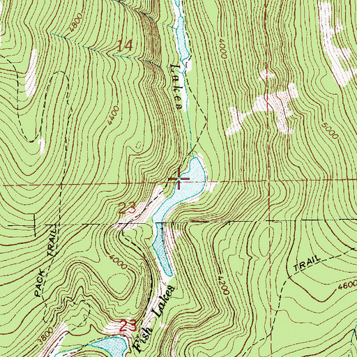 Topographic Map of Fish Lakes, MT