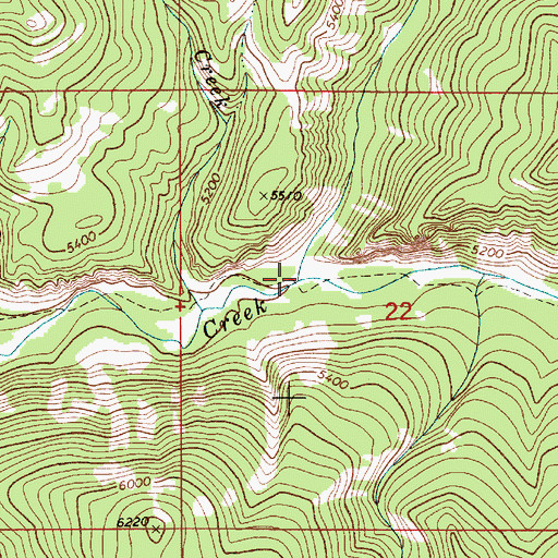 Topographic Map of Fisher Creek, MT