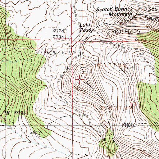 Topographic Map of Fisher Mountain, MT