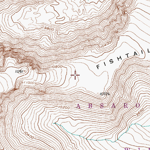 Topographic Map of Fishtail Plateau, MT